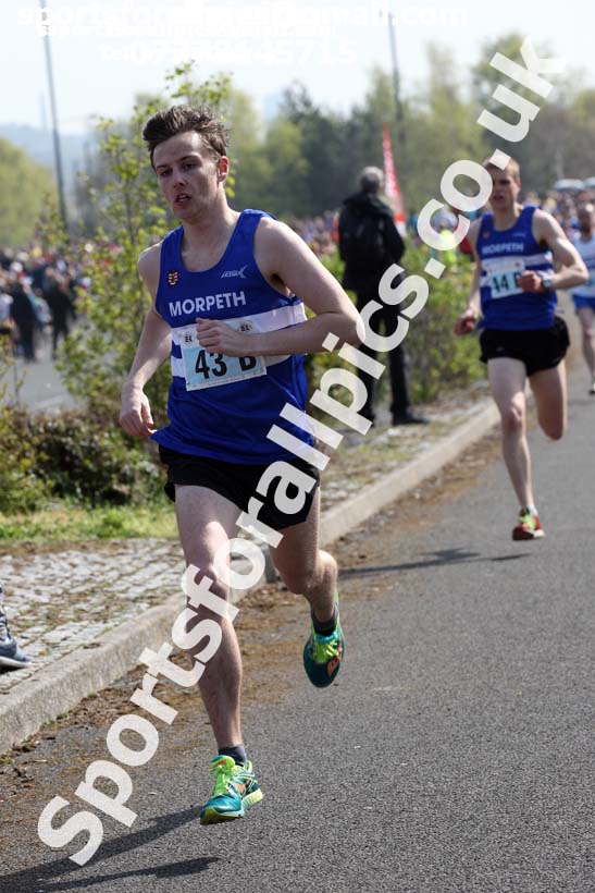 Senior mens 2019 Elswick Harirers Good Friday Road Relay, Newburn, Newcastle. Photo:  David T. Hewitson/Sports for All Pics